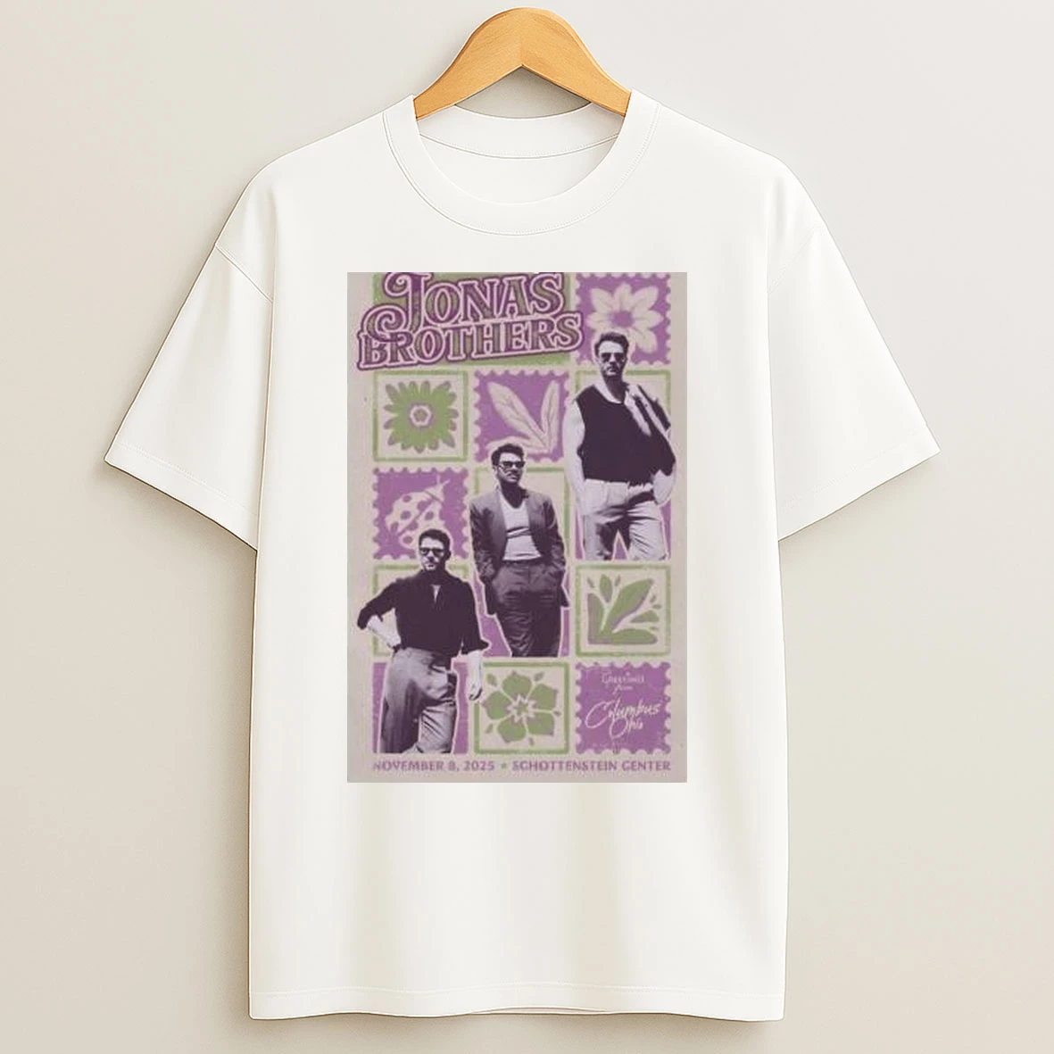 Jonas Brothers Schottenstein Center November 8 2025 Concert Circle White T Shirts