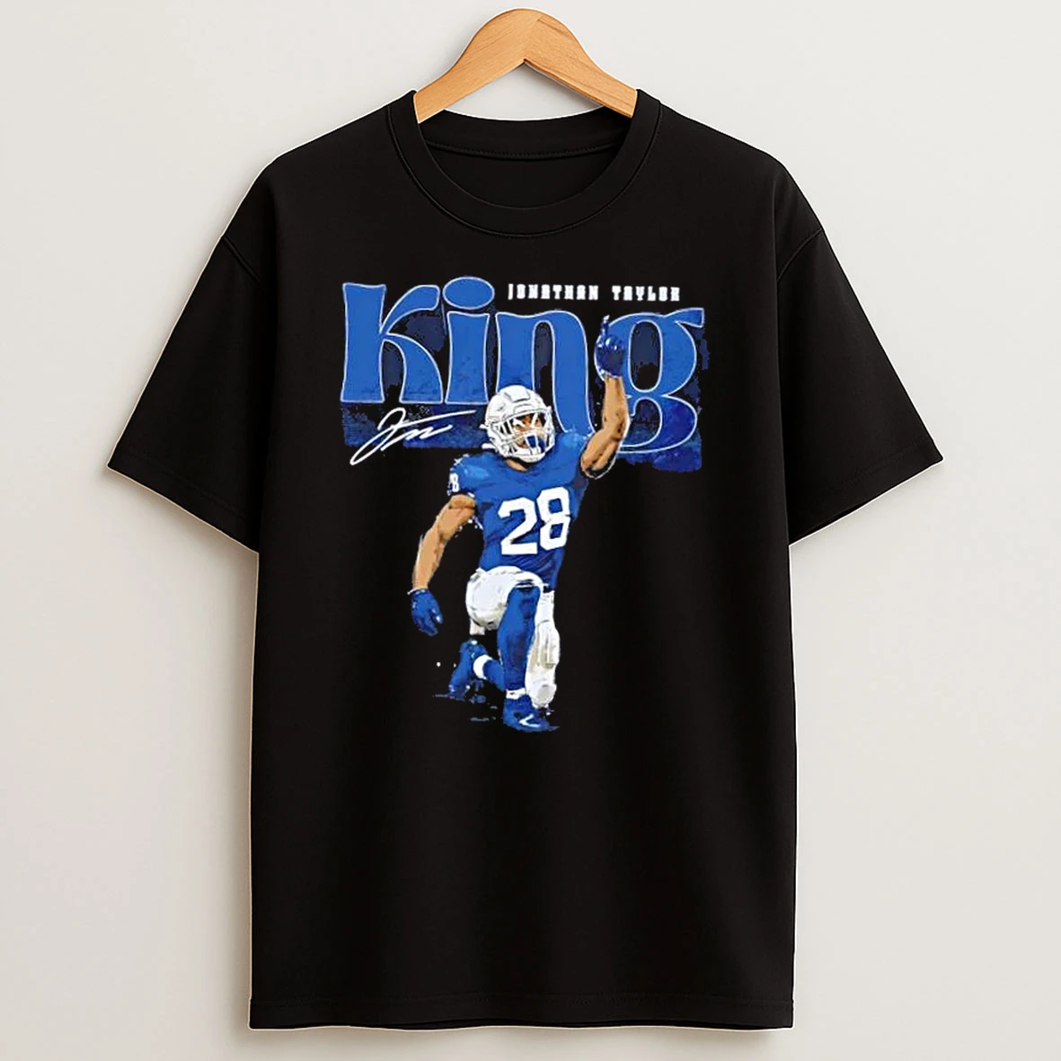 Jonathan Taylor Indianapolis Colts King Football Signature Shirts