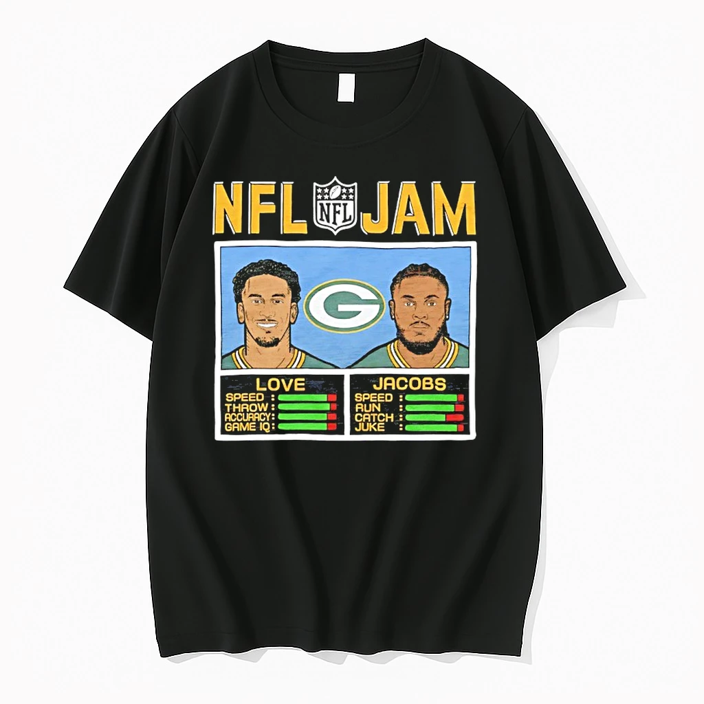 Jordan Love And Josh Jacobs Nfl Jam Green Bay Packers Shirts