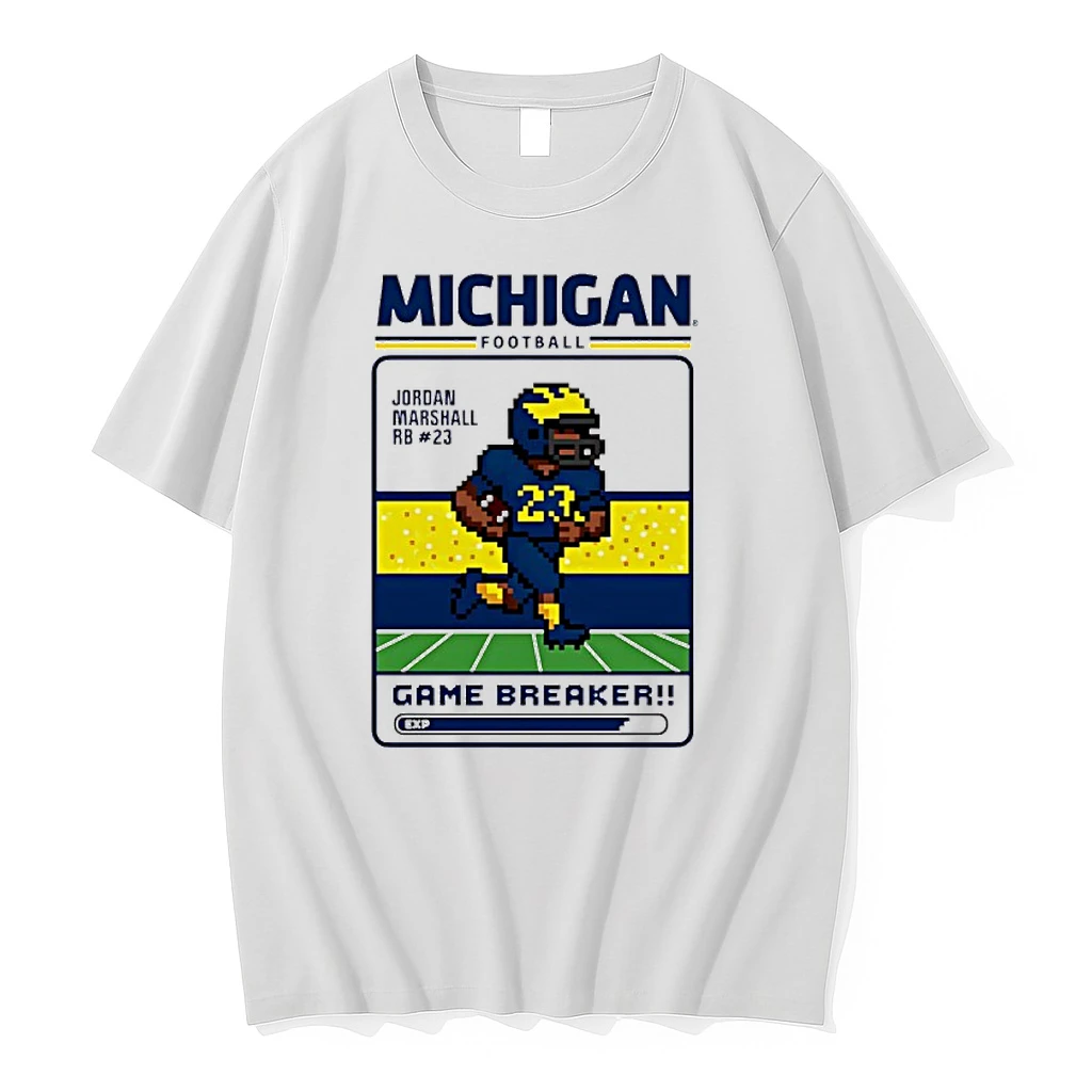 Jordan Marshall Michigan Wolverines Game Breaker 8 Bit Shirts