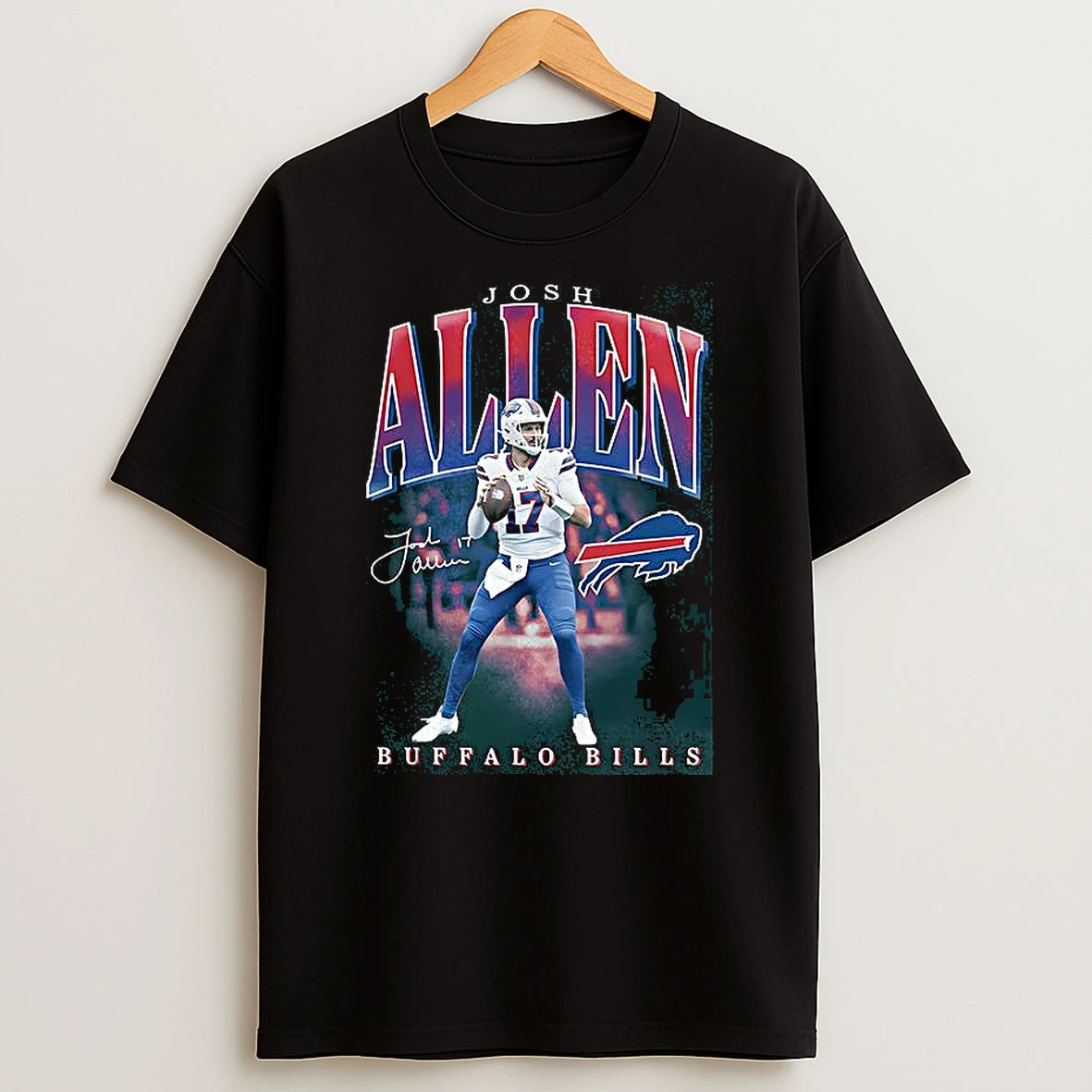 Josh Allen Buffalo Bills Football Player Name And Signature Shirts