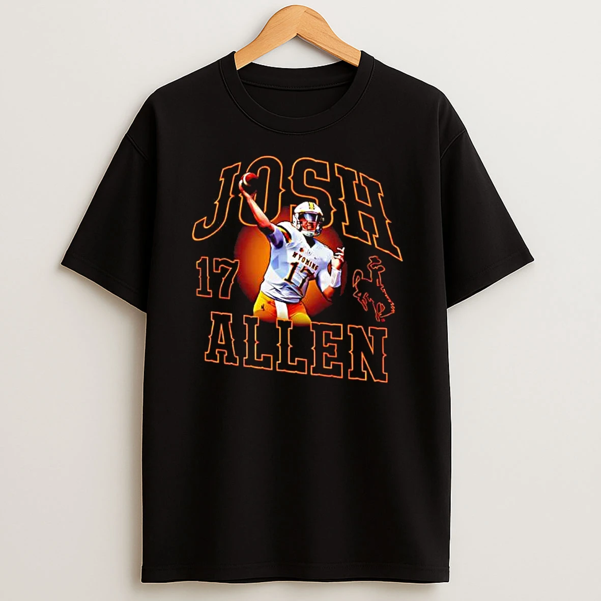 Josh Allen Wyoming Cowboys 17 Logo Shirts