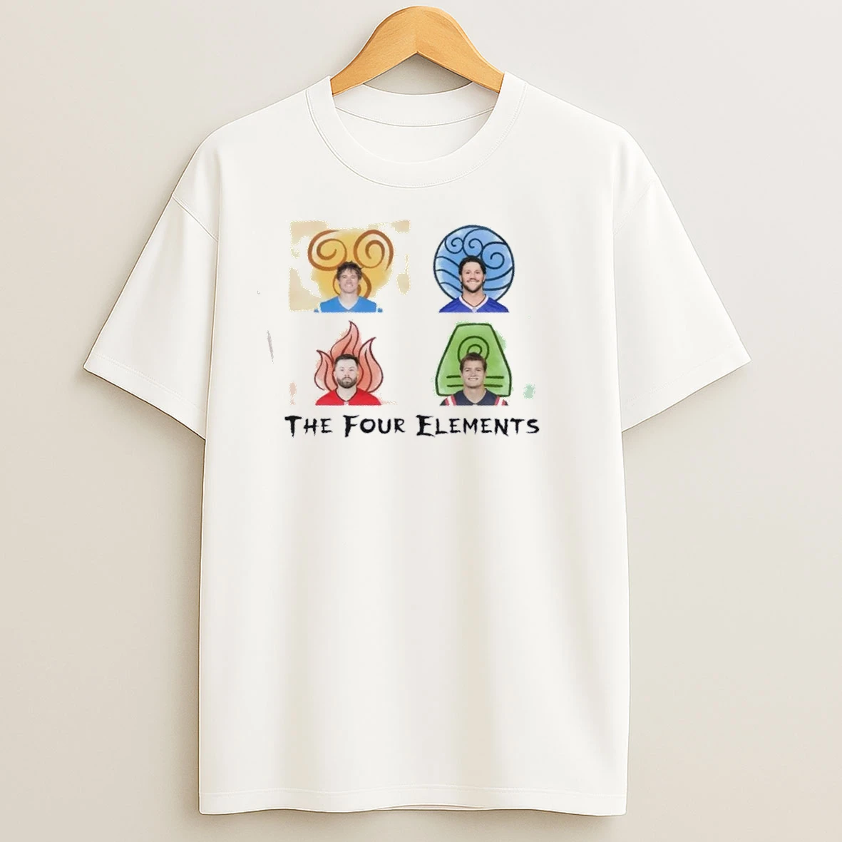 Josh Allen And Drake Maye The Four Quarterbacks Elements T Shirts