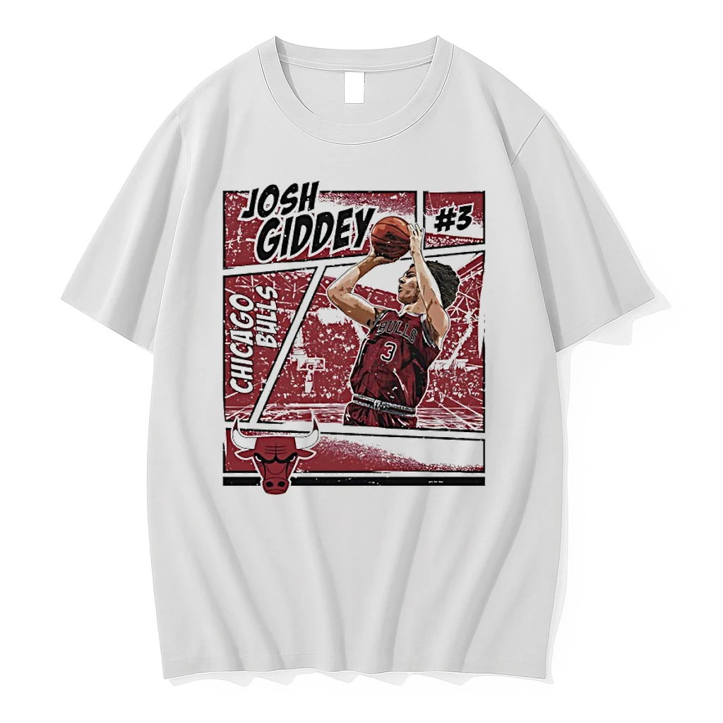 Josh Giddey 3 Chicago Bulls Basketball Graphic Comic Shirts