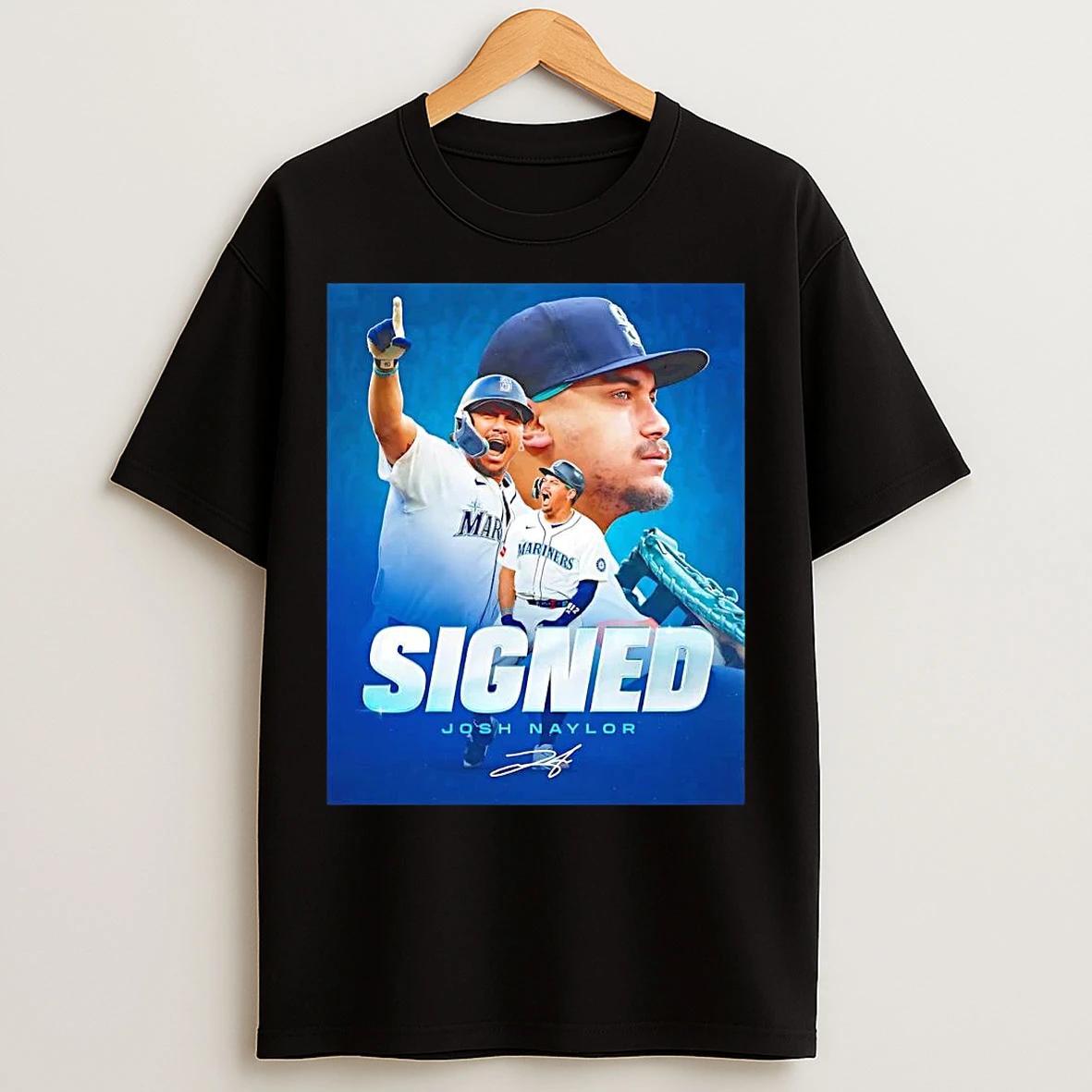 Josh Naylor Signed Seattle Mariners T Shirts