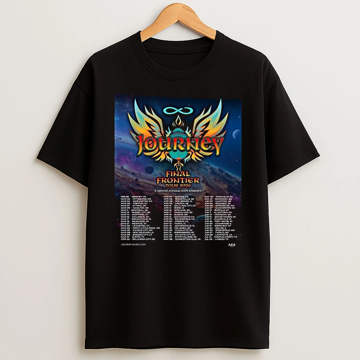 Journey Final Frontier Tour 2026 Dates Shirts