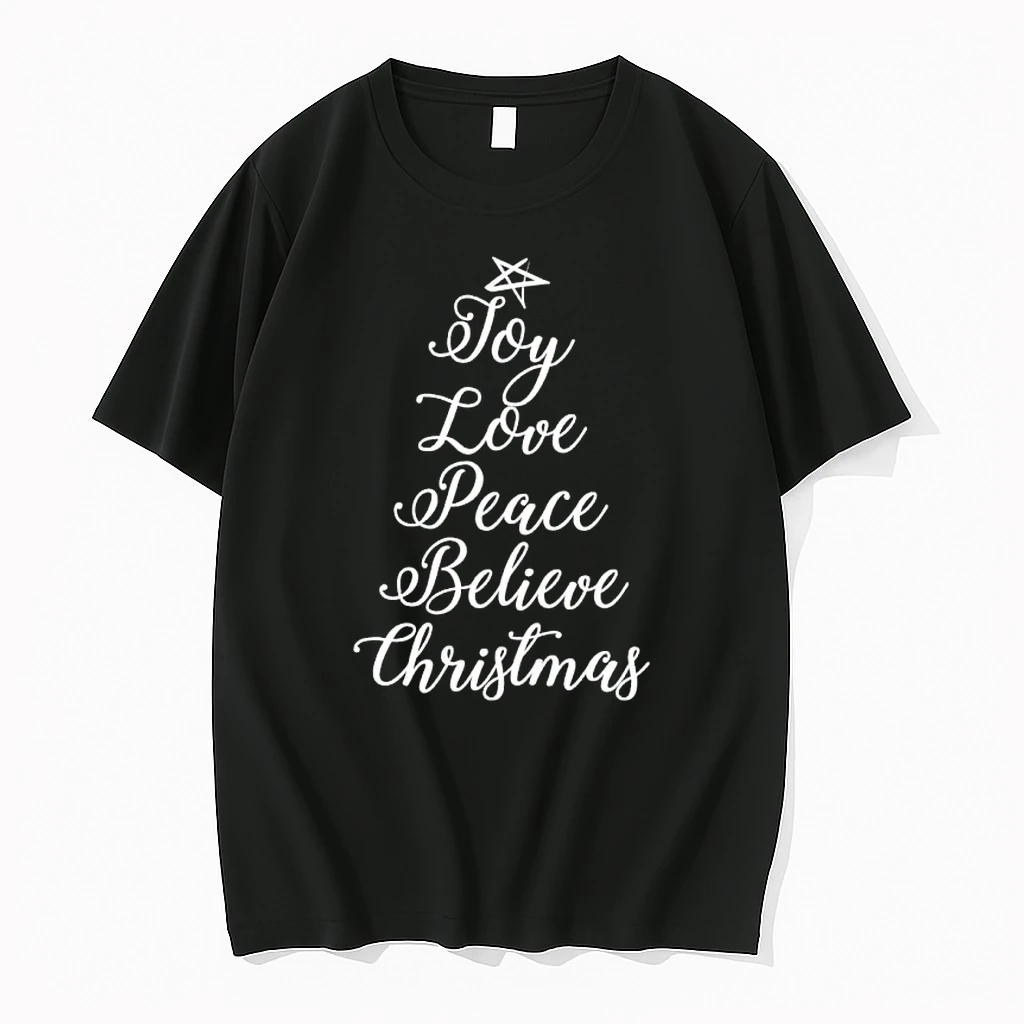 Joy Love Peace Believe Christmas Tree 2025 Shirts