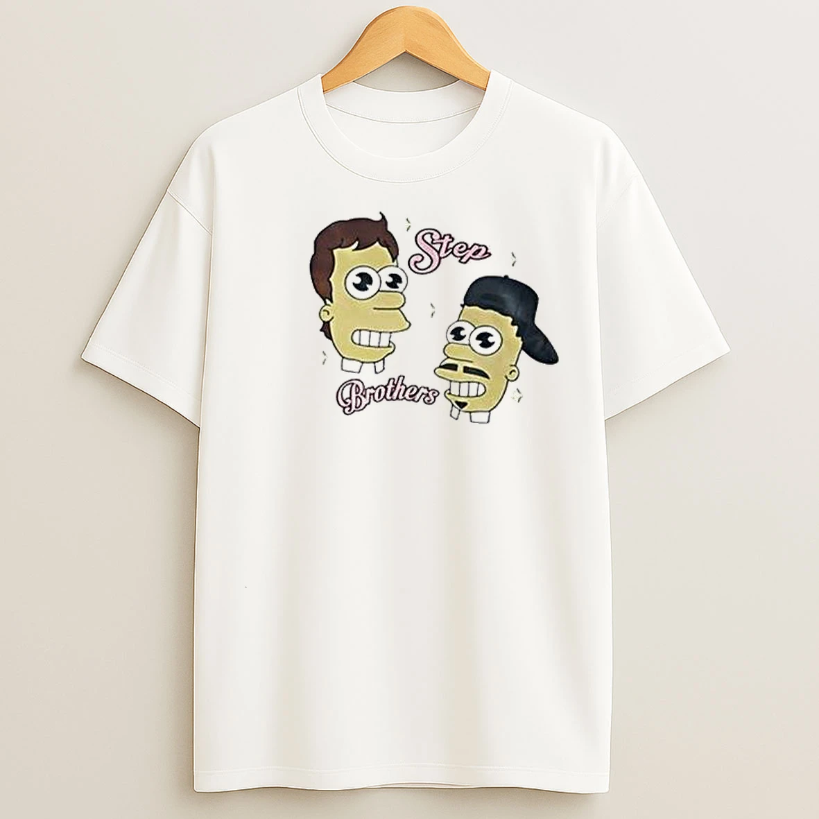 Julian And Logan Step Brothers Xmas Circle White T Shirts