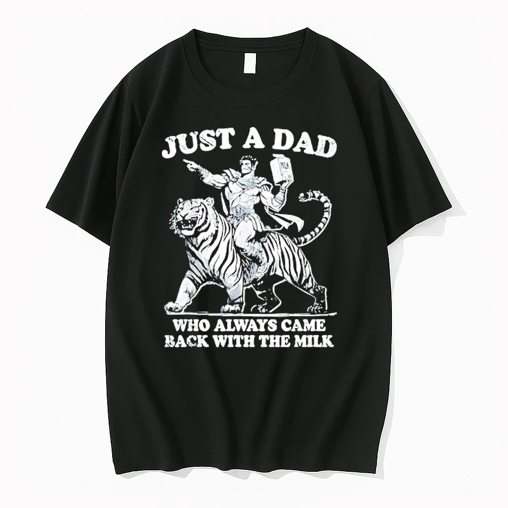 Just A Dad Who Always Came Back With The Milk Warrior Riding A Tiger Shirts