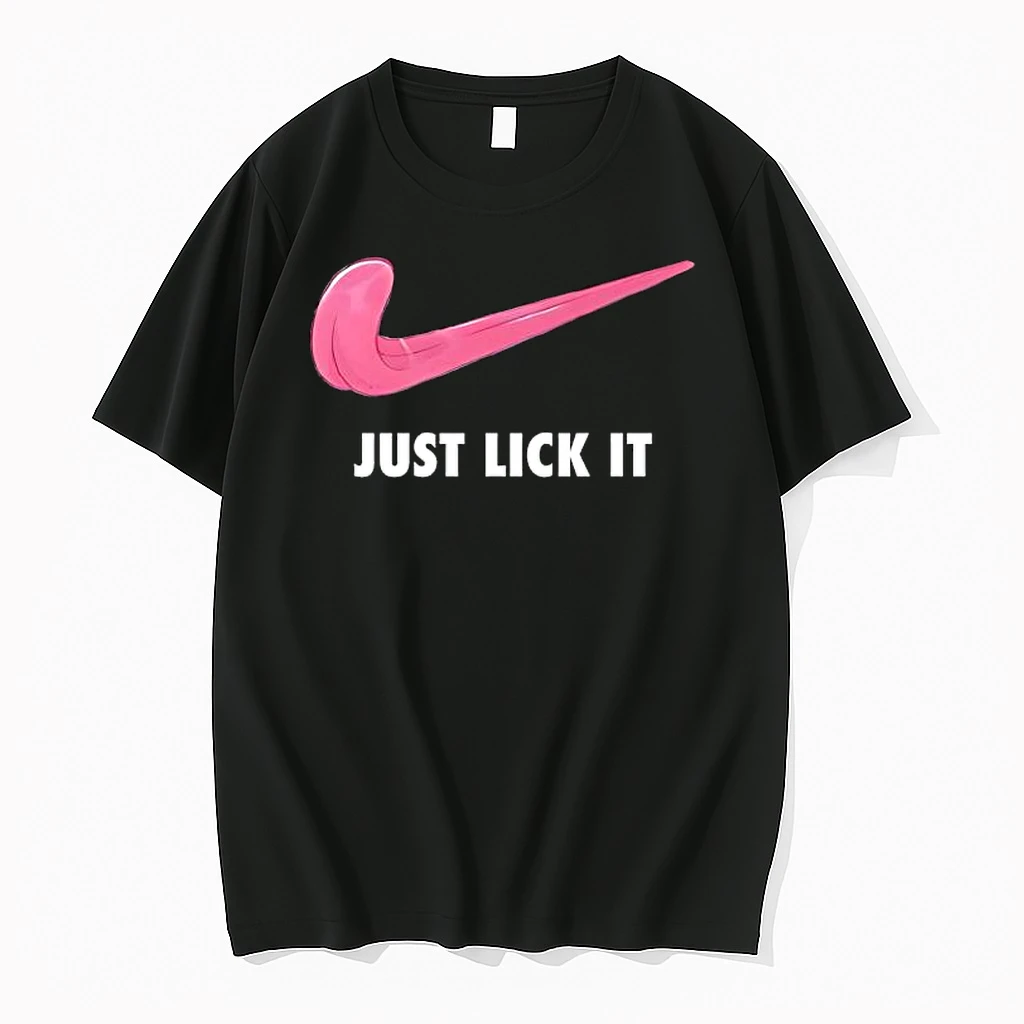 Just Lick It Pink Tongue Graphic Shirts