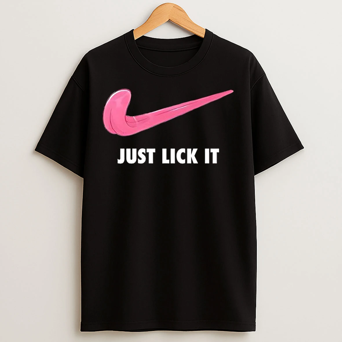 Just Lick It Pink Tongue Graphic T Shirts