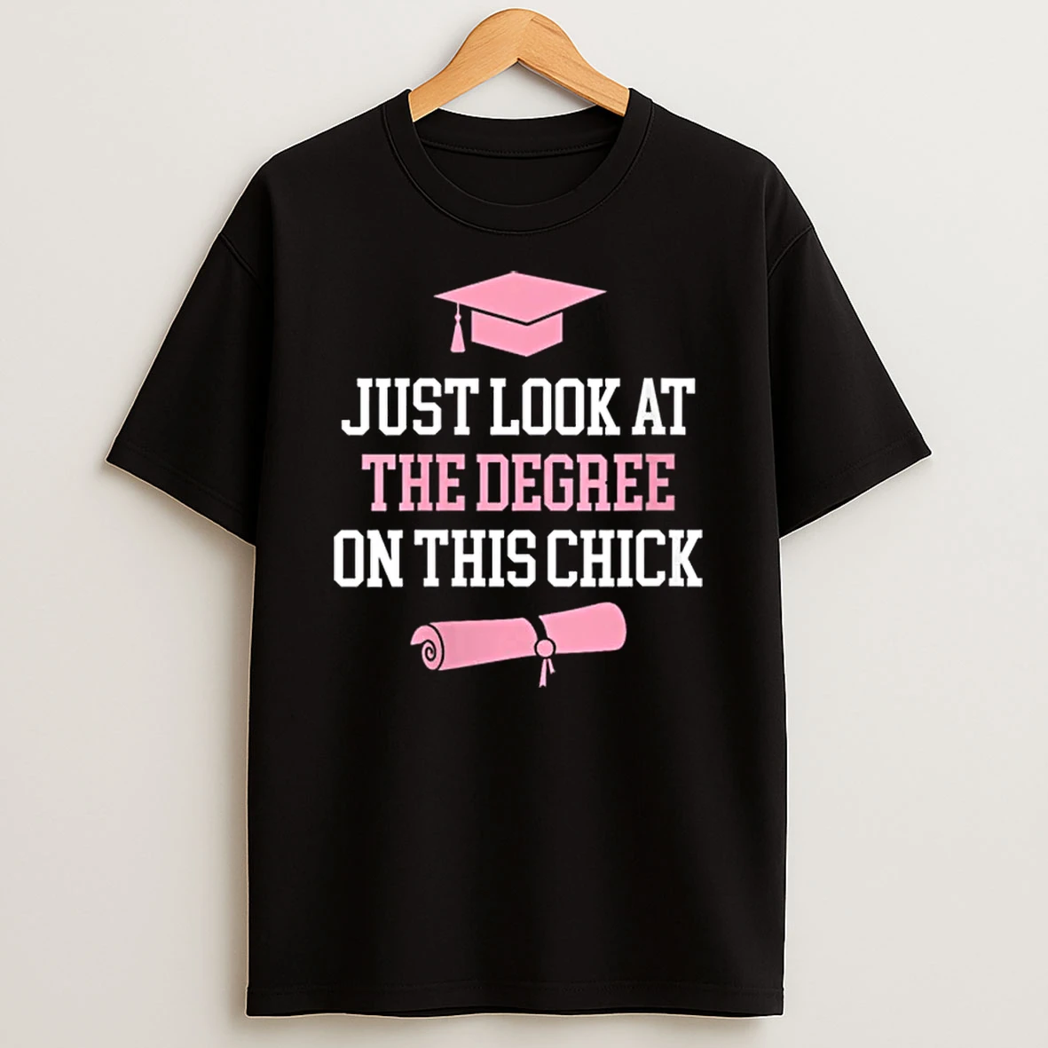Just Look At The Degree On That Chick Shirts