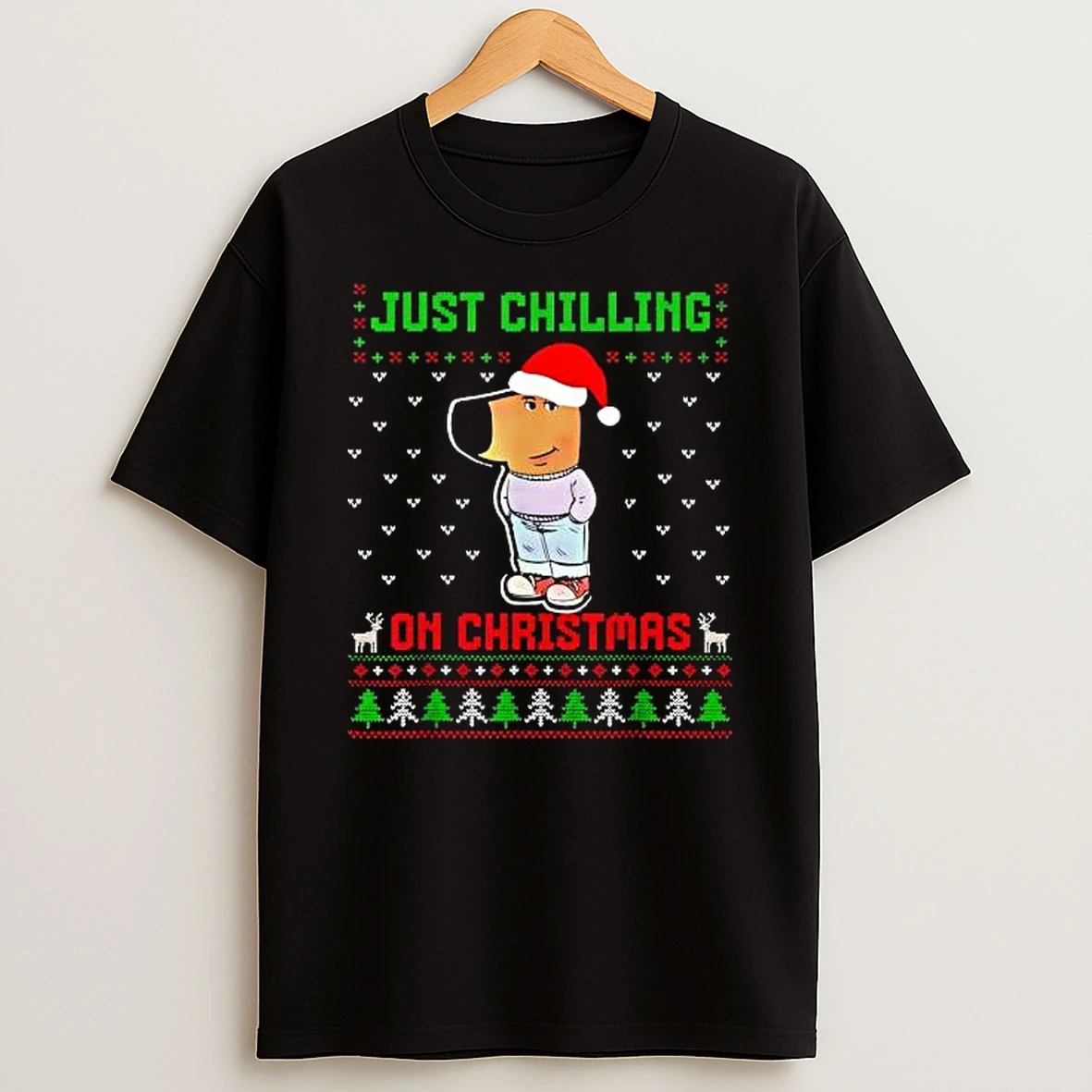Just A Chill Guy Just Chilling On Christmas Shirts
