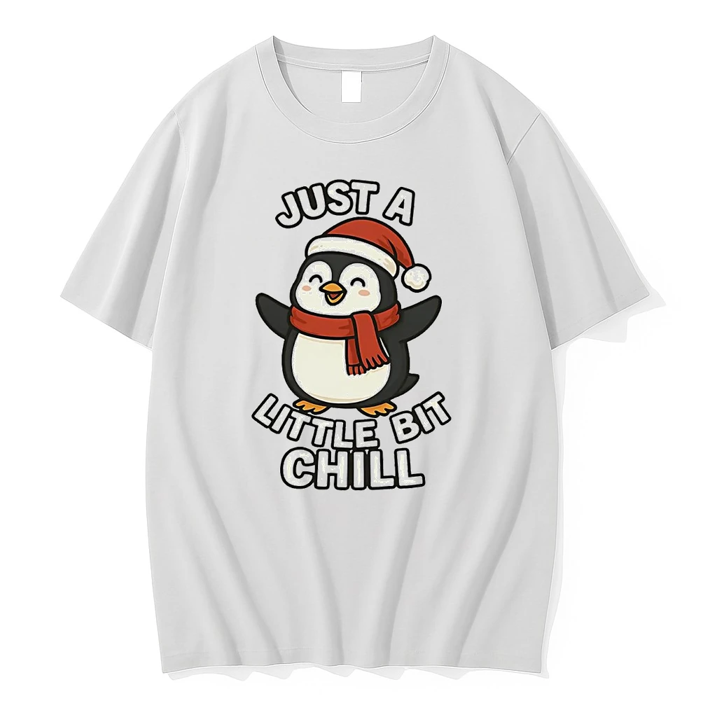 Just A Little Bit Chill Penguin Christmas Shirts
