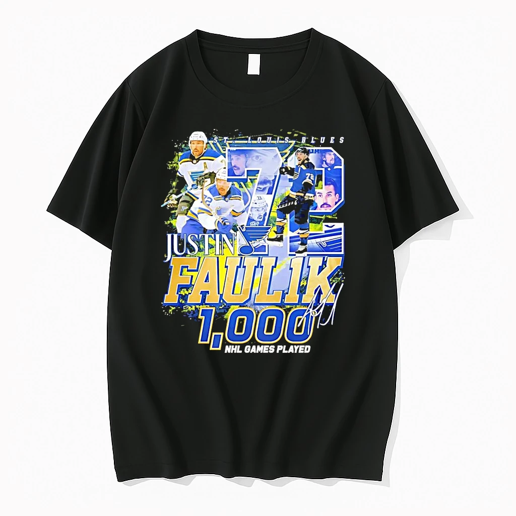Justin Faulk 1k 1000 Nhl Games Played St Louis Blues Shirts
