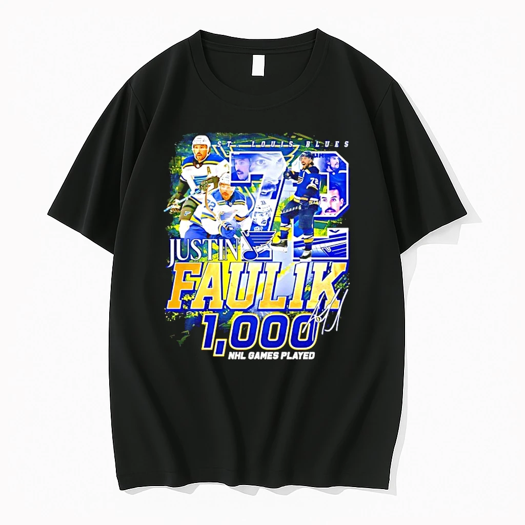 Justin Faulk St Louis Blues Defense 1000 Nhl Games Played Shirts