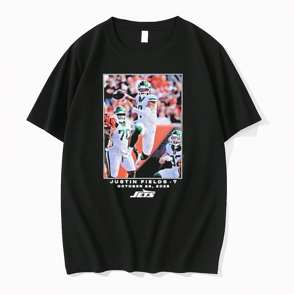 Justin Fields Black New York Jets Nfl Flash Features Week 8 Shirts