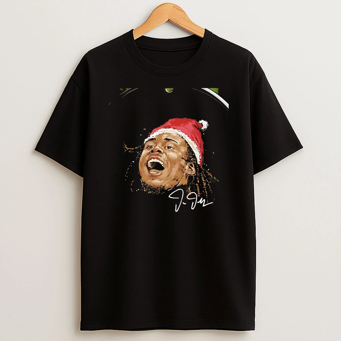 Justin Jefferson Santa Big Face Minnesota Vikings Christmas Chriast Shirts