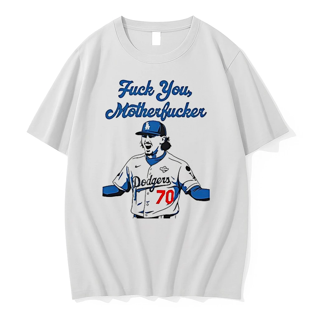Justin Wrobleski Los Angeles Dodgers Fuck You Motherfucker Caricature Shirts