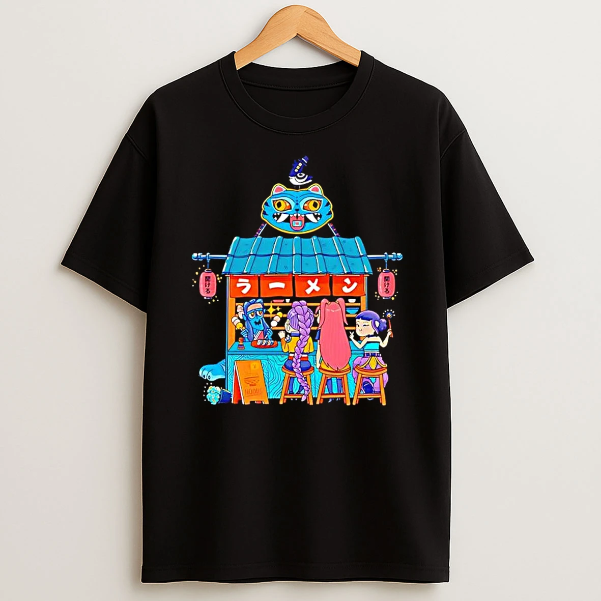 K Pop Ramen House Style 2025 Black Shirts