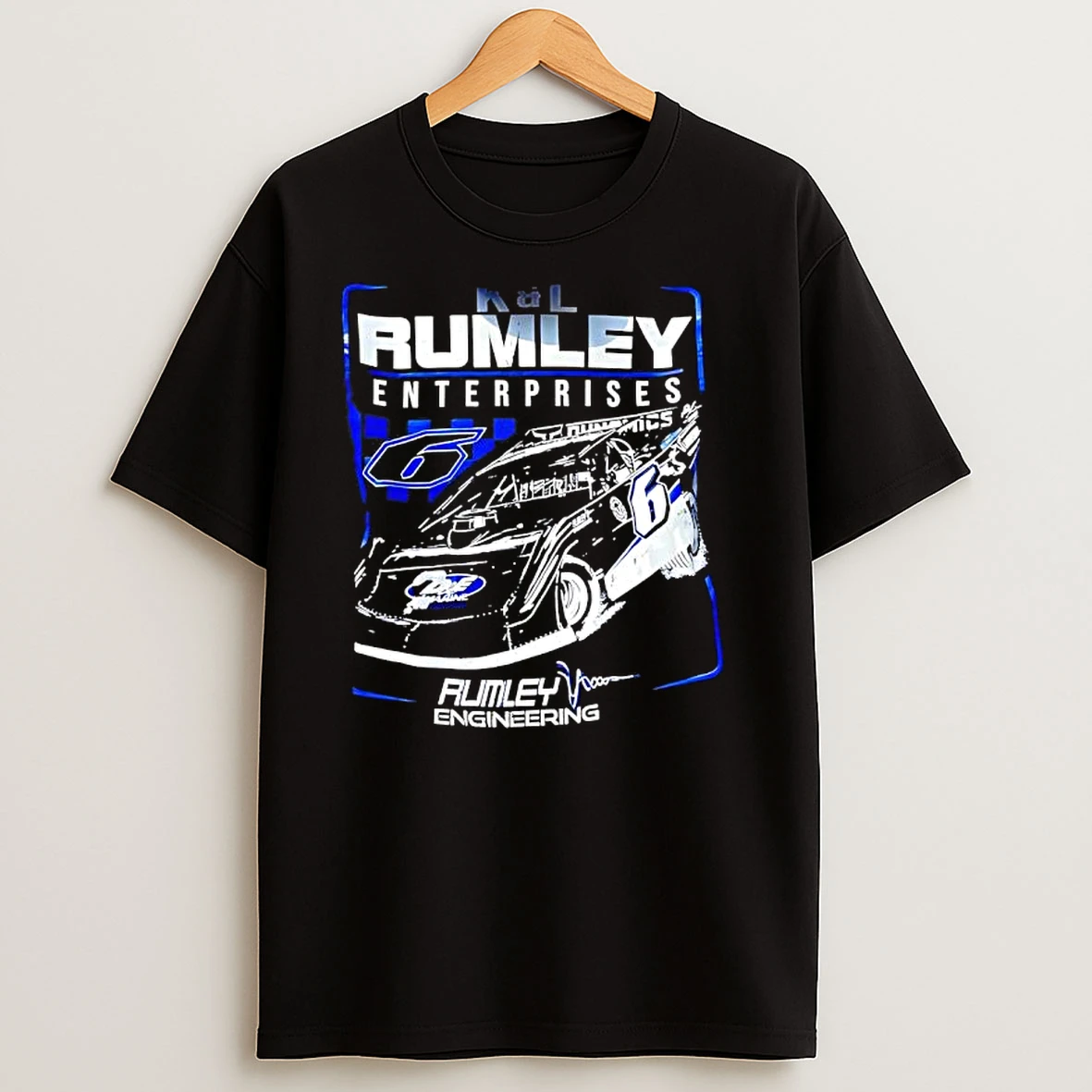 Kl Rumley Enterprises Number 6 Race Car Graphic T Shirts