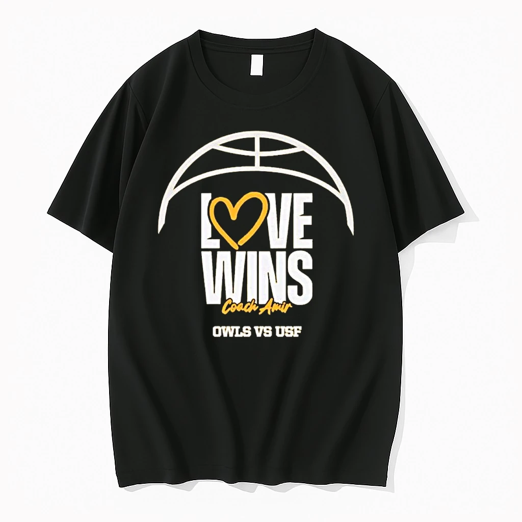 Ksu Owls And South Florida Face Off 2025 Love Wins Coach Amir Shirts