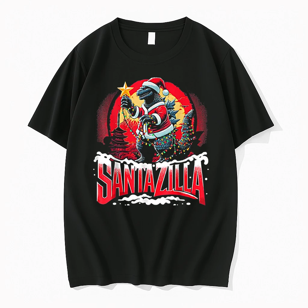 Kaiju Christmas Santazilla Japanese Monster Dinosaur Shirts