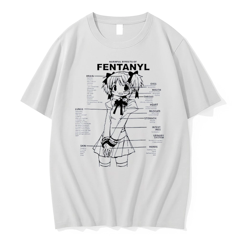 Kaname Madoka Harmful Effects Of Fentanyl Comic Shirts