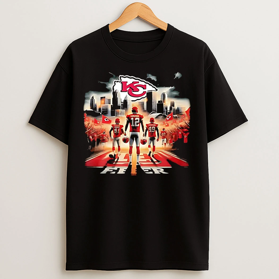 Kansas City Chiefs Arrowhead Stadium City Skyline T Shirts