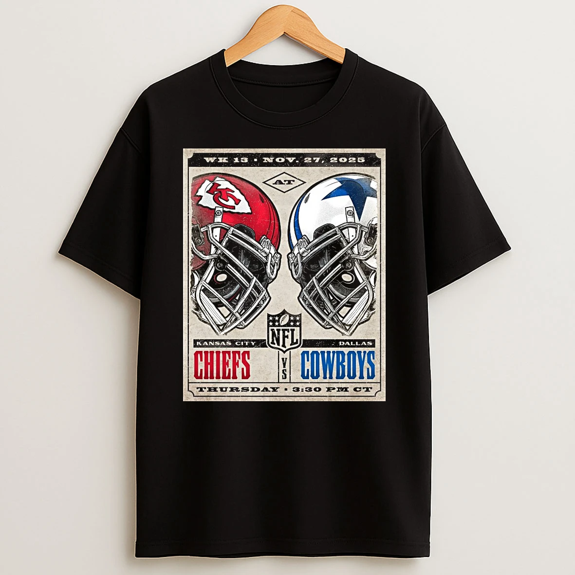 Kansas City Chiefs At Dallas Cowboys Nfl Game Week 13 November 27 2025 Shirts