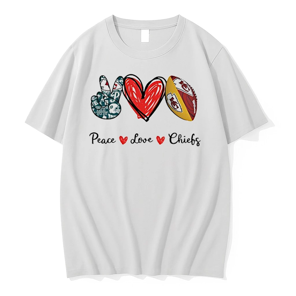 Kansas City Chiefs Football Peace And Love Shirts