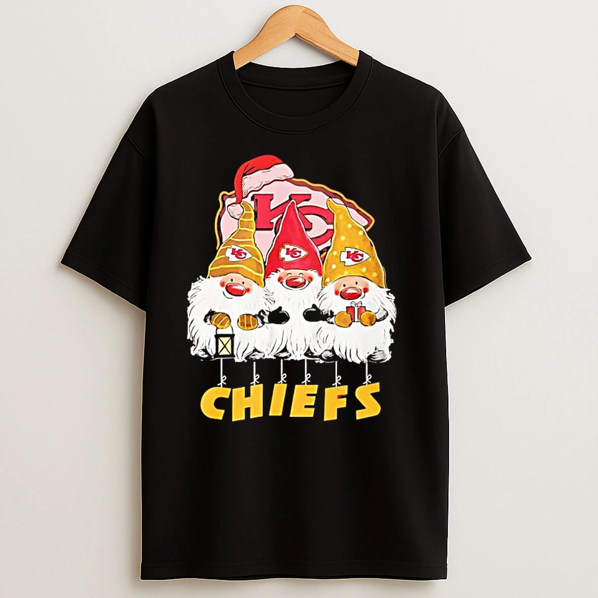 Kansas City Chiefs Gnomes Merry Chrismas T Shirts