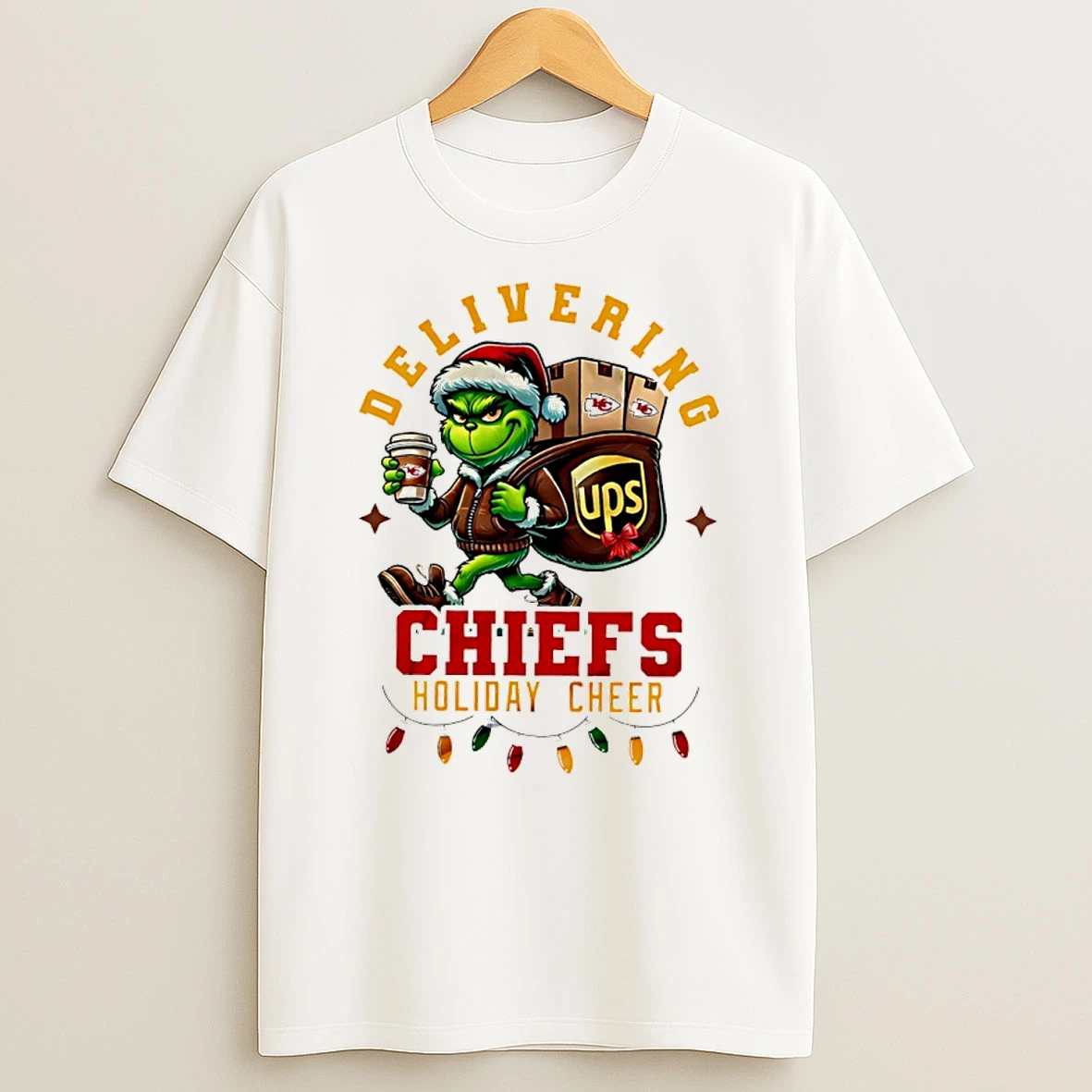 Kansas City Chiefs Grinch Delivering Ups Holiday Cheer Christmas Shirts