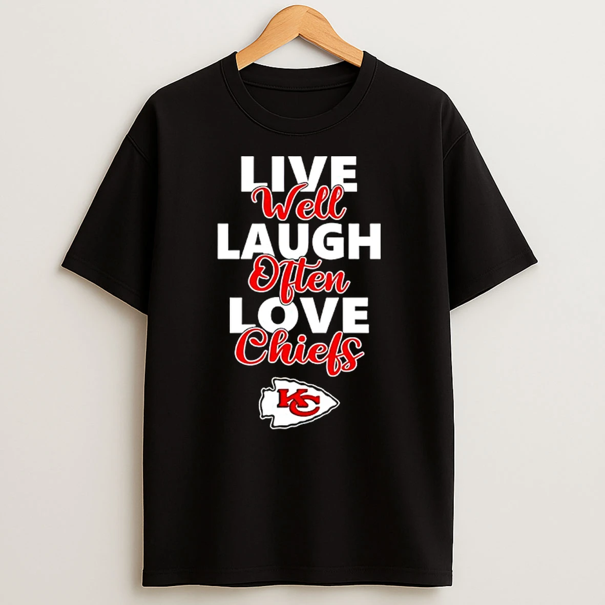 Kansas City Chiefs Live Well Laugh Often Love Shirts
