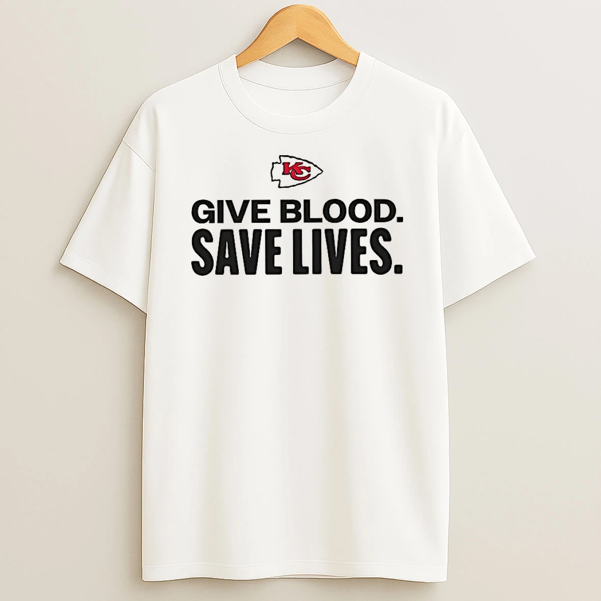 Kansas City Chiefs Give Blood Save Lives Shirts