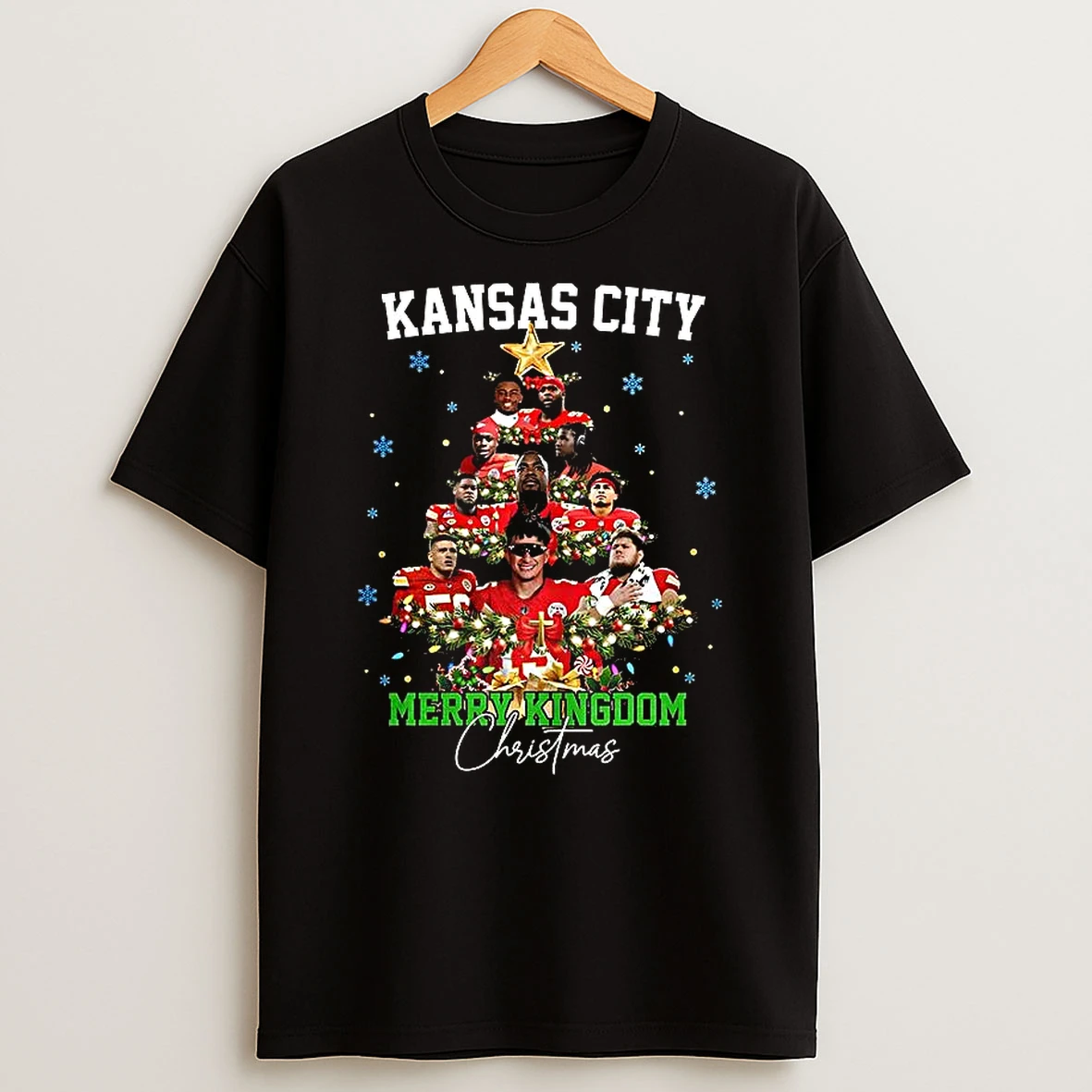 Kansas City Chiefs Merry Kingdom Players Christmas Tree Shirts