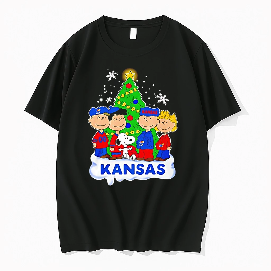 Kansas Jayhawks Snoopy And The Peanuts Christmas 2025 Shirts