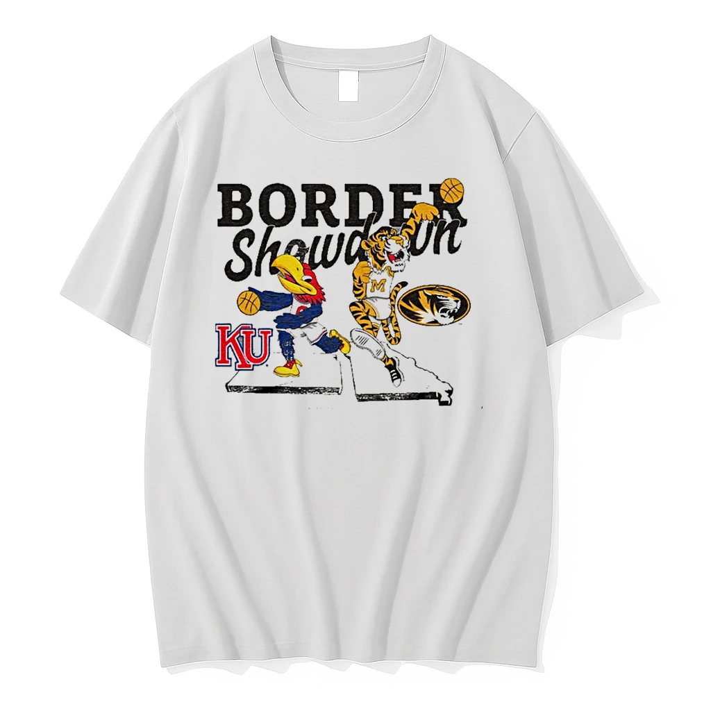 Kansas Jayhawks Vs Missouri Tigers 2025 Border Showdown Mascot Shirts