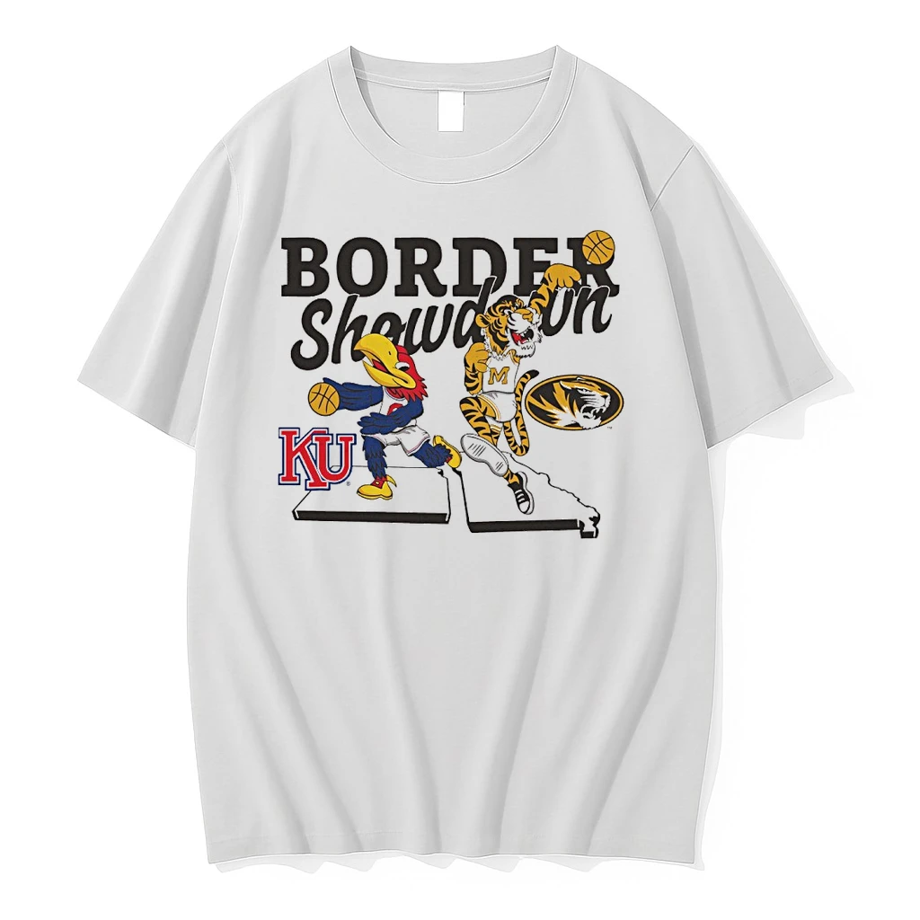 Kansas Jayhawks Vs Missouri Tigers Border Showdown Mascots 2025 Shirts