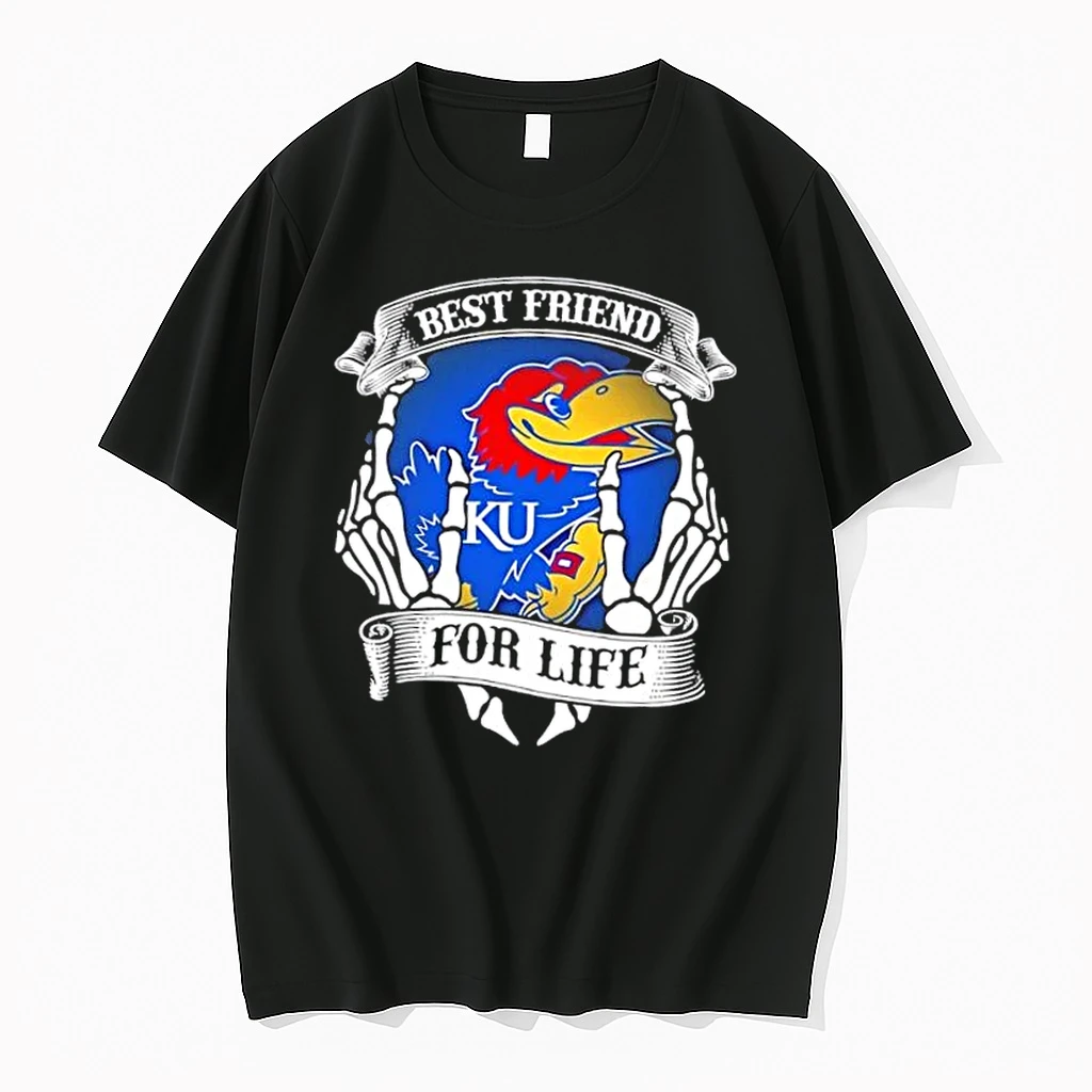 Kansas Jayhawks Best Friend For Life Hands Bones Shirts