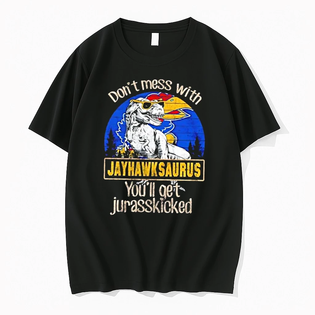 Kansas Jayhawks Dont Mess With Jayhawksaurus Youll Get Jurasskicked Shirts