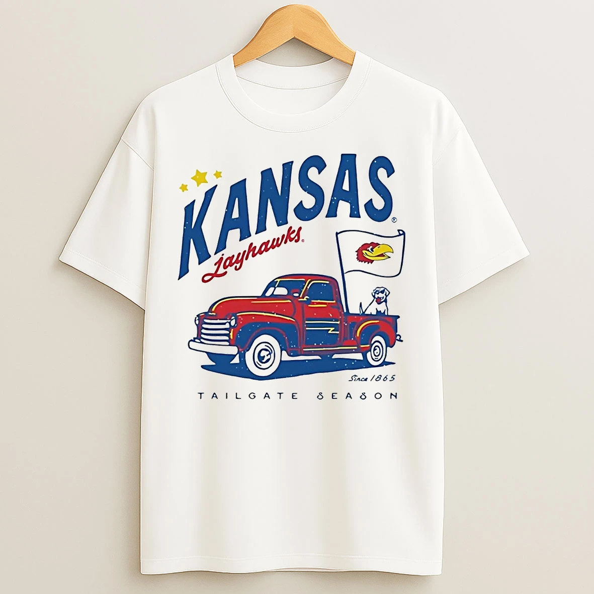 Kansas Jayhawks Truck Glory Days Since 1865 Tailgate Season T Shirts