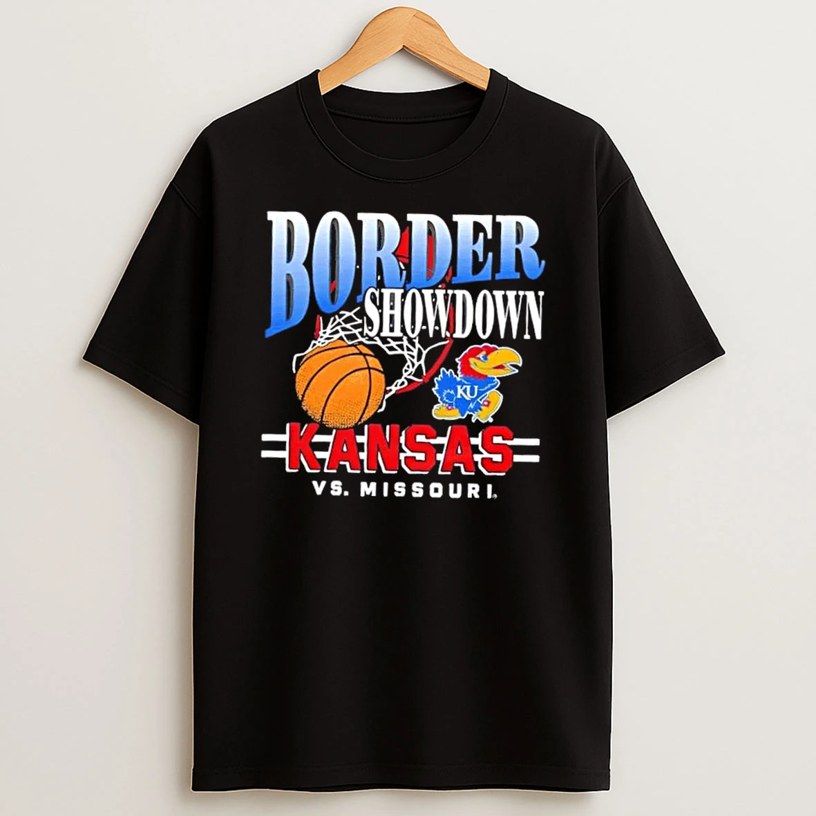 Kansas Jayhawks Vs Missouri Tigers Basketball Border Showdown Shirts