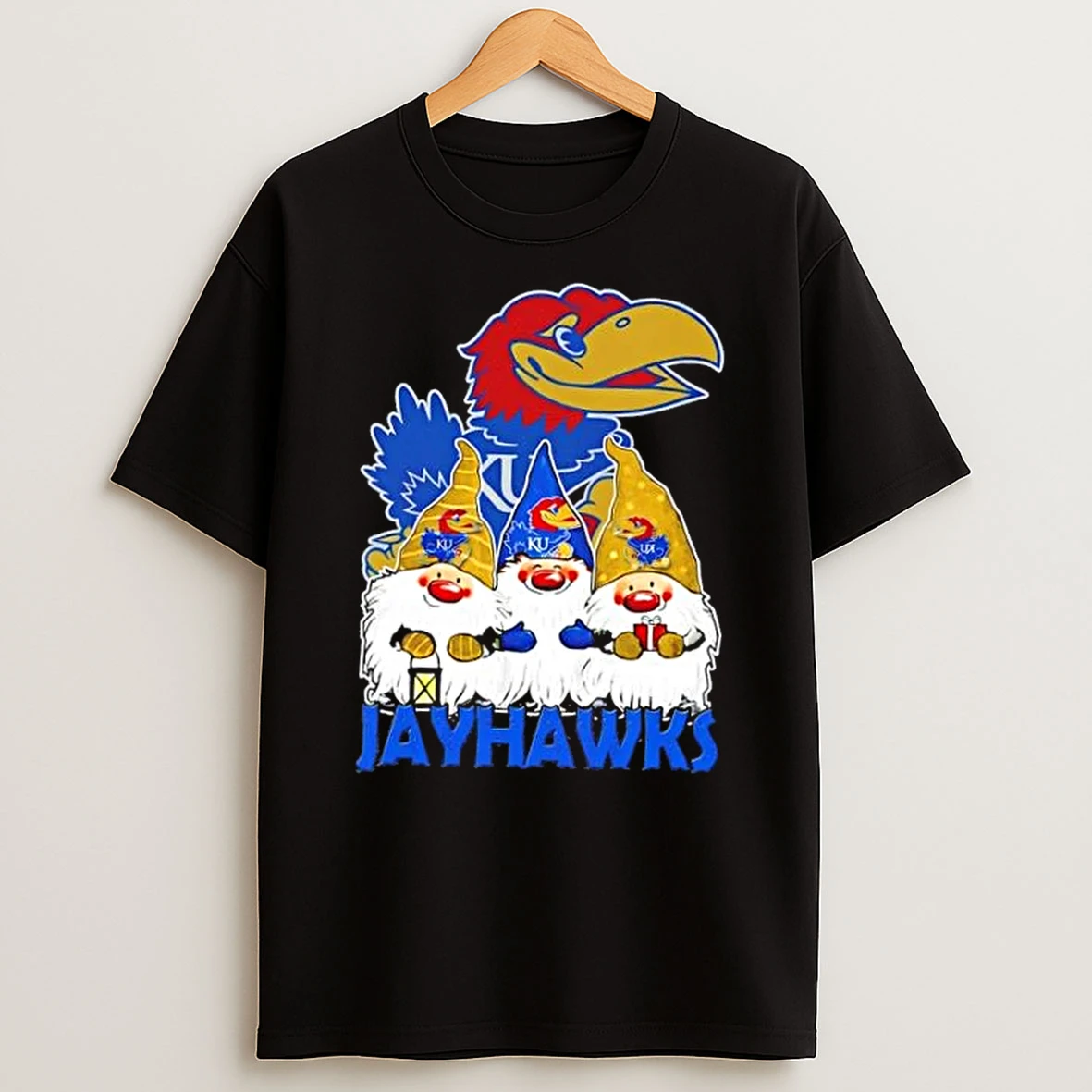 Kansas Jayhawks X Gnomes Xmas Christmas Shirts