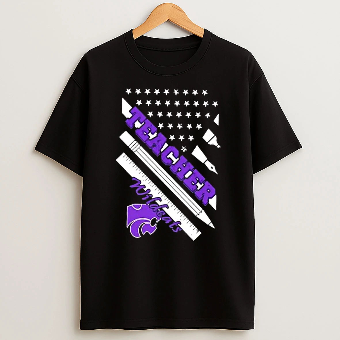 Kansas State Wildcats X Teacher American Flag Shirts