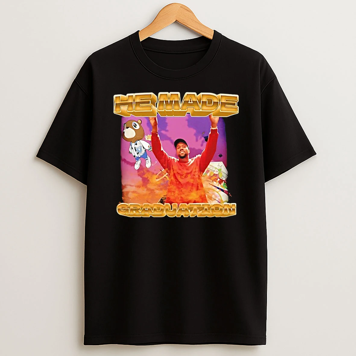 Kanye West He Made Graduation 90s Bootleg Shirts