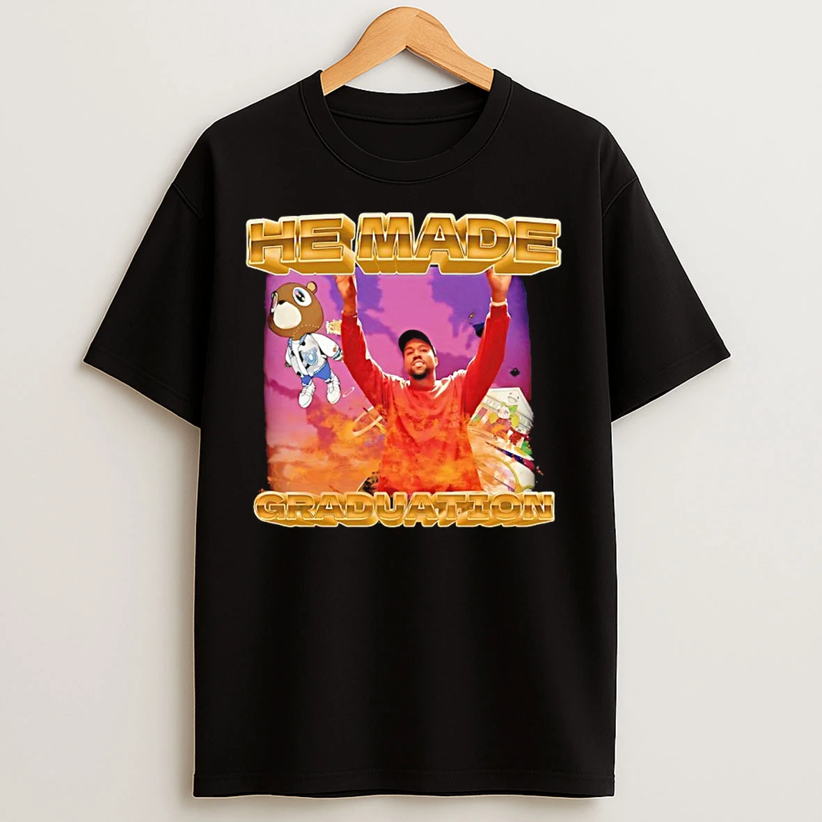 Kanye West He Made Graduation 90s Bootleg T Shirts