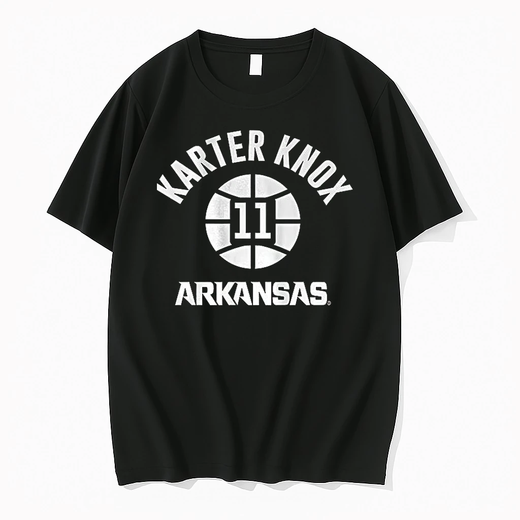 Karter Knox Arkansas Razorbacks Basketball Name Number 11 Ball Shirts