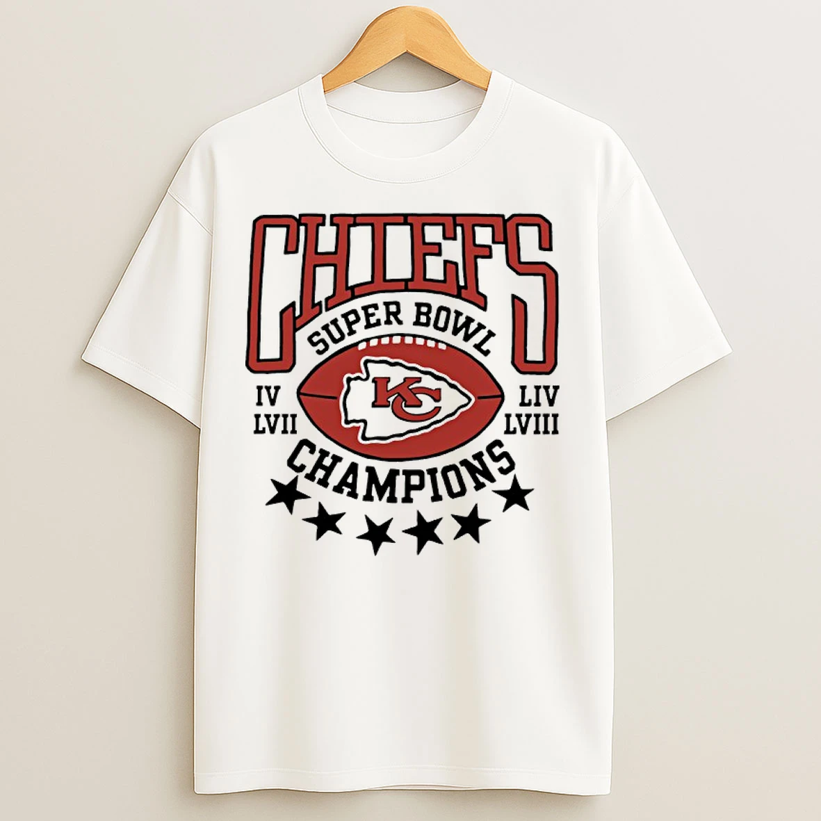 Kasan City Chiefs 4 Time Super Bowl Champions T Shirts