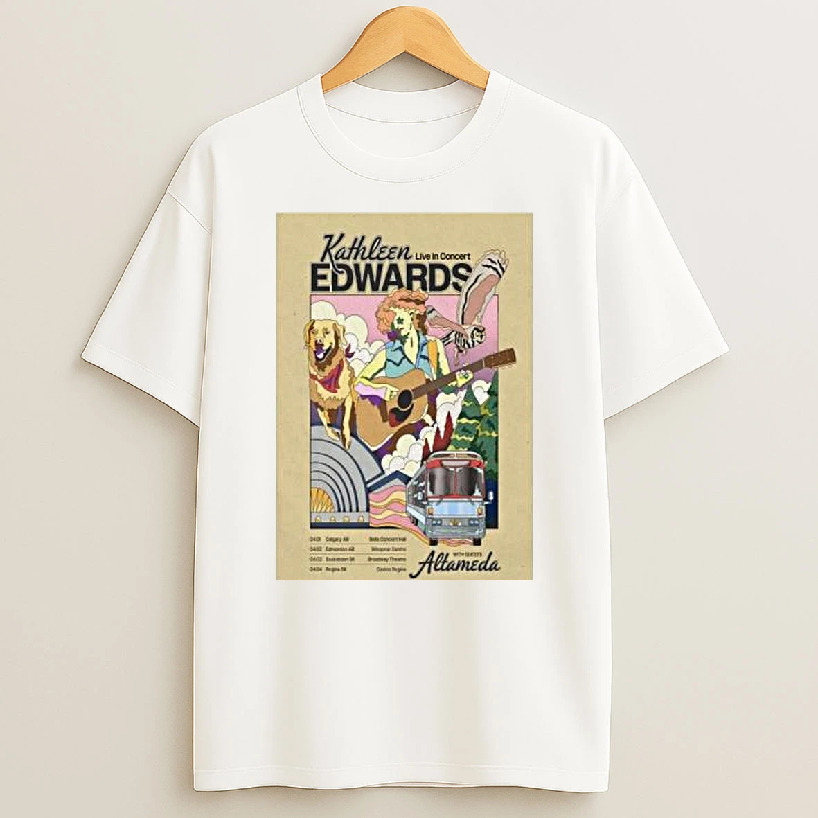 Kathleen Edwards Western Canada 2026 Tour Shirts